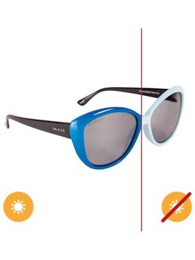 Color Changing Two-Tone Cat Eye Sunglasses